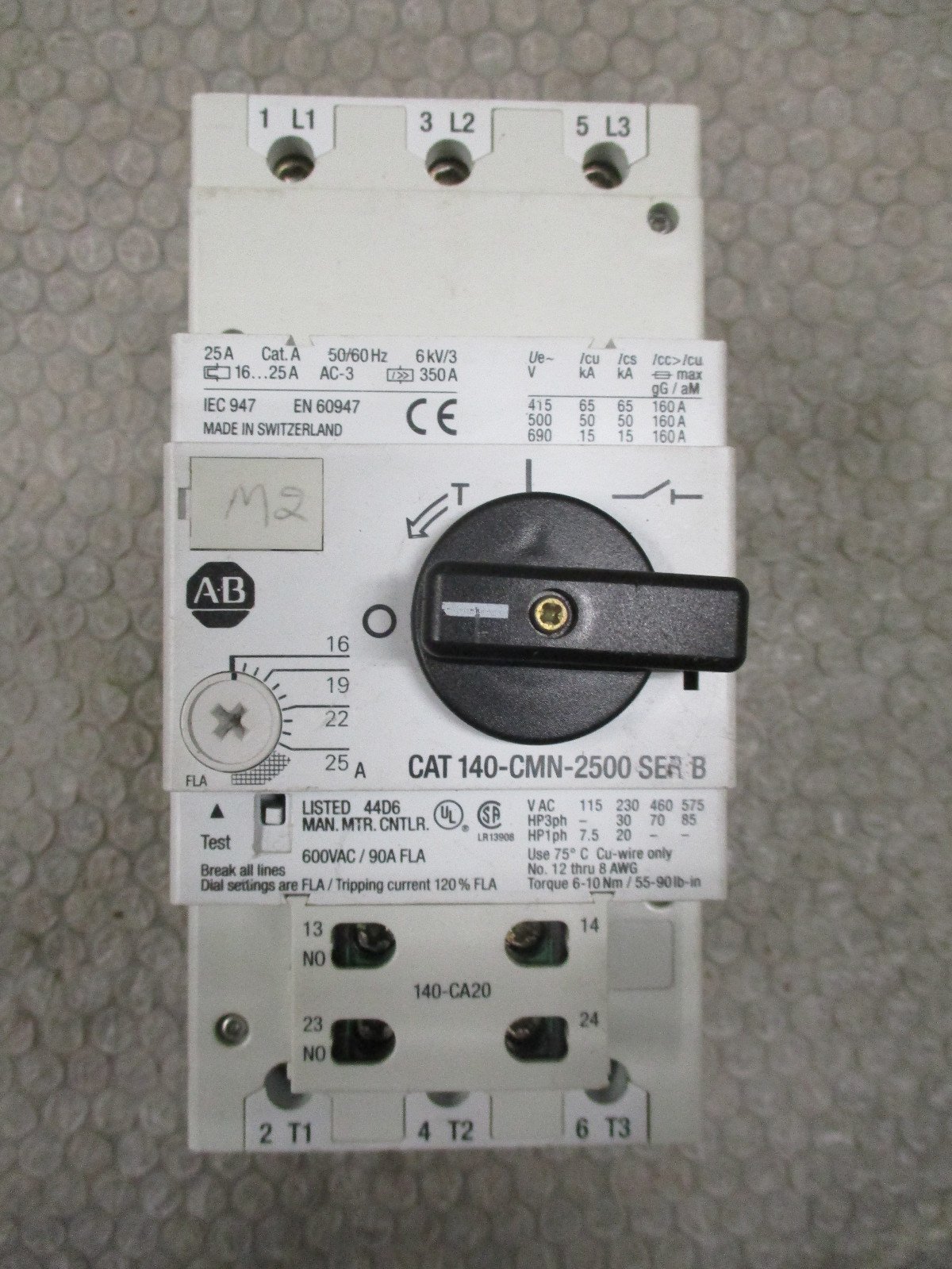 Allen-Bradley-140-CMN-2500-Contactor-600VAC-90FLA-Ser-B-307085-HP-Tested-152996359240 Allen Bradley 140-CMN-2500 Contactor 600VAC 90FLA Ser B 30/70/85 HP *Tested* - Image 1