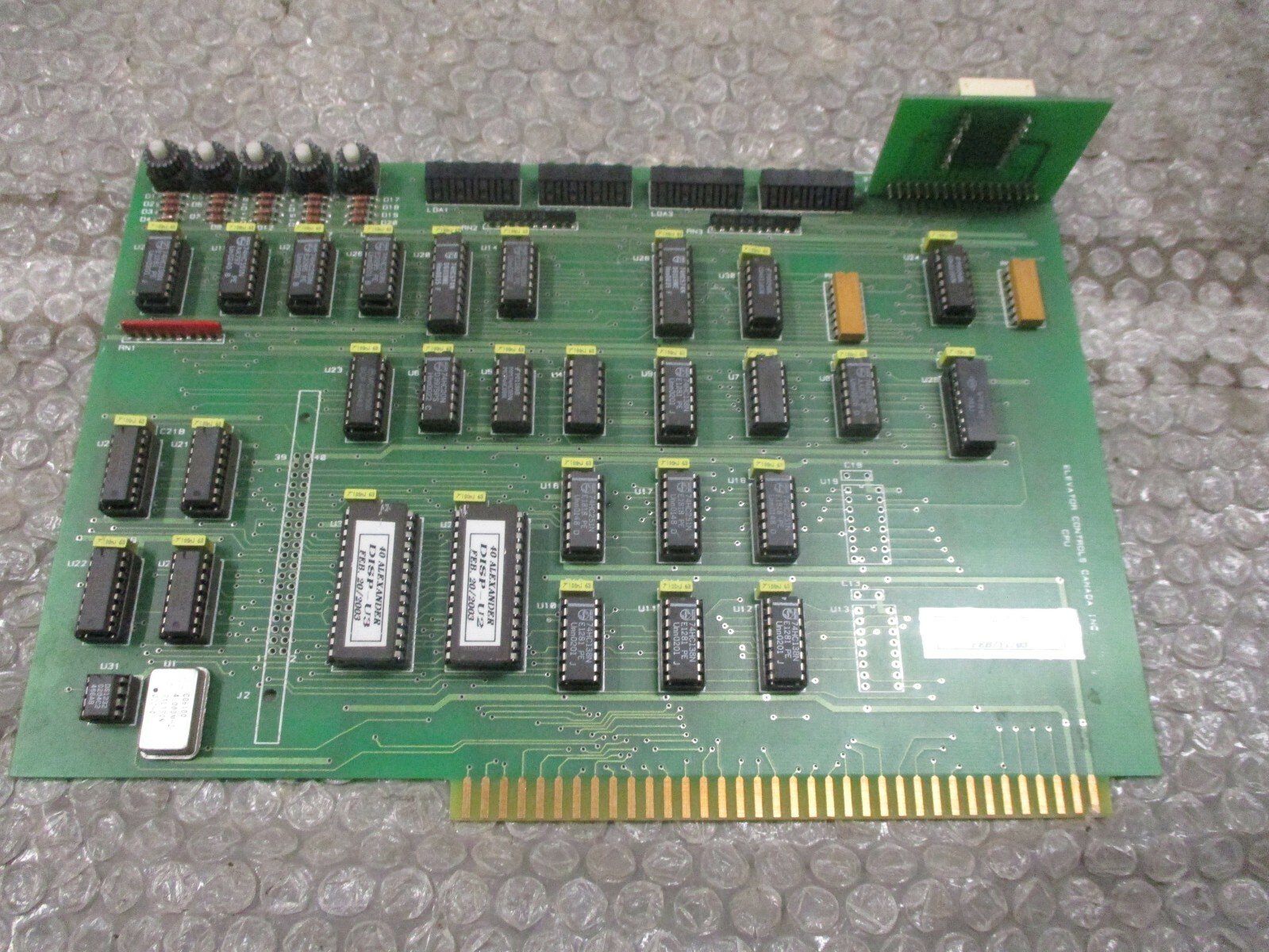 Elevator-Control-CPU-Board-DISP-U2-Elevator-Control-Canada-Inc-Board-Tested-154020541760 Elevator Control CPU Board DISP-U2 Elevator Control Canada Inc. Board *Tested* - Image 1