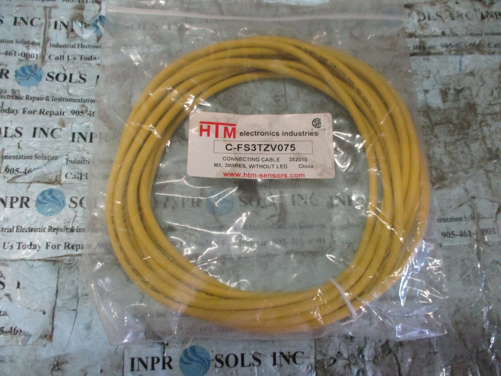 HTM-C-FS3TZV075-Connecting-Cable-M8-3Wires-Without-LED-HTM-Electronics-NEW-154071303550 HTM C-FS3TZV075 Connecting Cable M8 3Wires Without LED HTM Electronics *NEW* - Image 1
