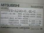 Mitsubishi FR-A240-0.4K-U AC Inverter Drive 0.5/1.0HP 460VAC *Fully Tested* - Image 6