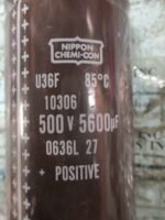 NICHICON CHEMI-CON U36F Capacitor 10306 500V 5600uF 0636L 27 Capacitor *TESTED* - Image 6
