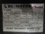 Okuma BL-H100E-12 Servo BL-Motor 1.2kW 1200rpm 155V 5A 6pol BL-H100E-12 *Tested* - Image 6