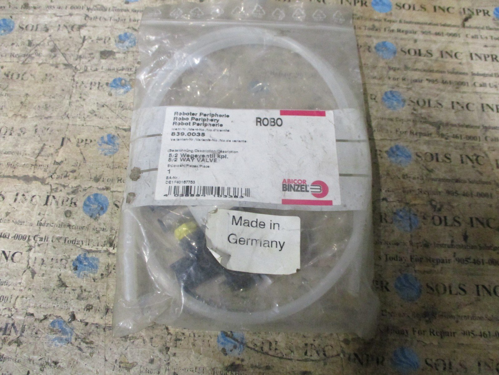 ROBO-8390035-Pneumatic-52-Way-Valve-Roboter-Peripherie-Abicor-Binzel-NEW-155625596520 ROBO 839.0035 Pneumatic 5/2 Way Valve Roboter Peripherie Abicor Binzel *NEW* - Image 1