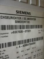 Siemens 6SE7026-0TD21 DC Inverter SIMOVERT VC 510-620VDC 59A Issue C *Tested* - Image 5