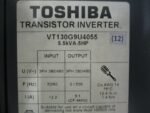 Toshiba VT130G9U4055 G9 Transistor Inverter 5.5KAV 5HP 380/480VAC 9.1A *Tested* - Image 7
