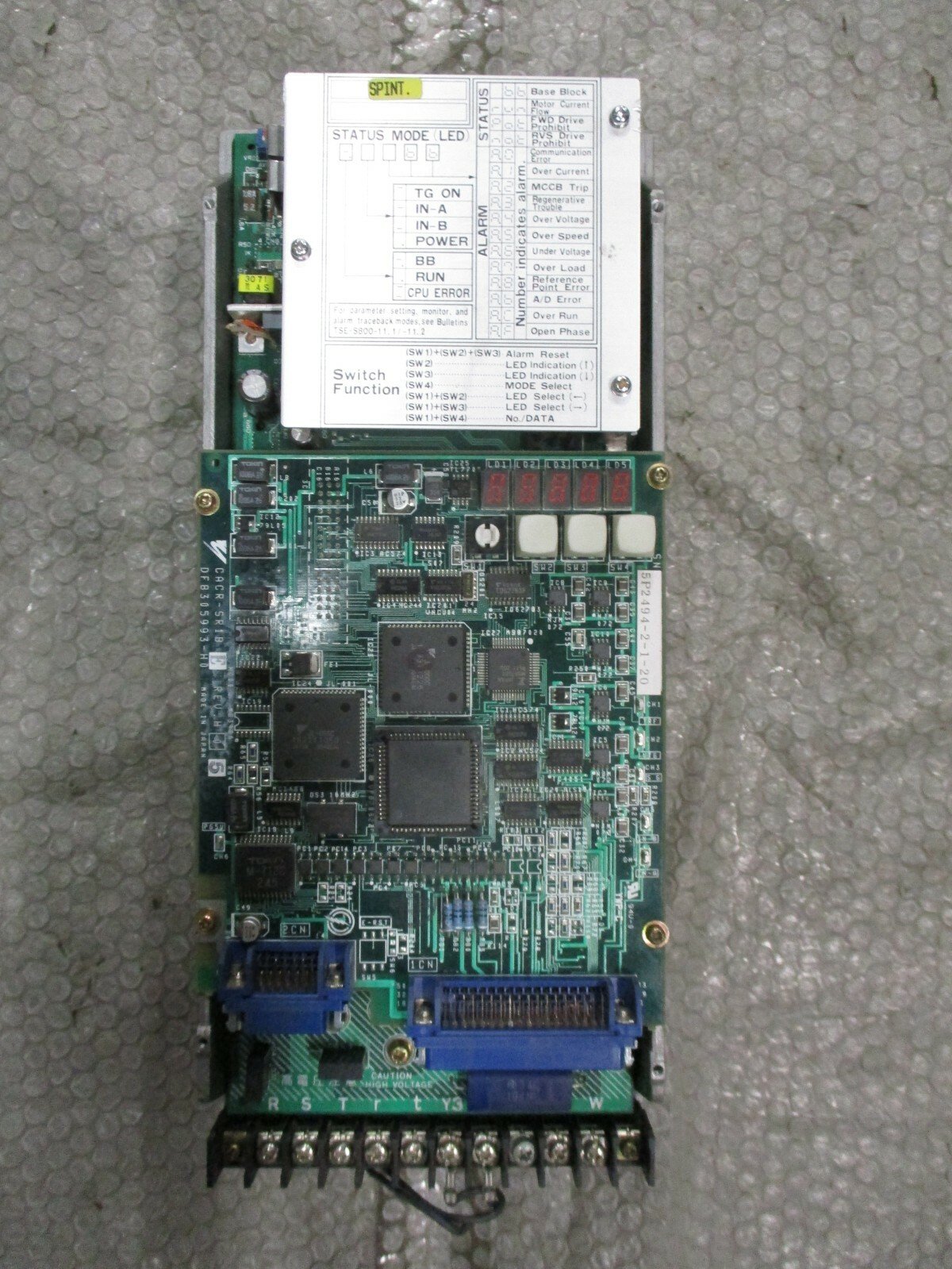 Yaskawa-CACR-SR10BE12G-E-Servopack-Servo-Drive-200VAC-76A-1kW134HP-PARTS-154309988860 Yaskawa CACR-SR10BE12G-E Servopack Servo Drive 200VAC 7.6A 1kW/1.34HP *PARTS * - Image 1