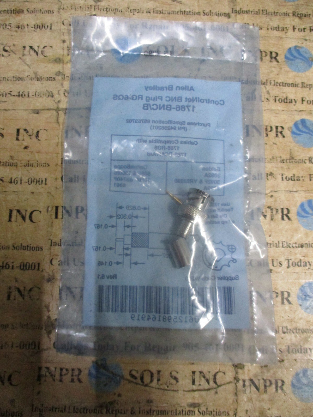 Allen-Bradley-1786-BNCB-ControlNet-BNC-Plug-RG-6QS-PN-94256201-REV-51-NEW-155284474101 Allen Bradley 1786-BNC/B ControlNet BNC Plug RG-6QS PN 94256201 REV 5.1 *NEW* - Image 1