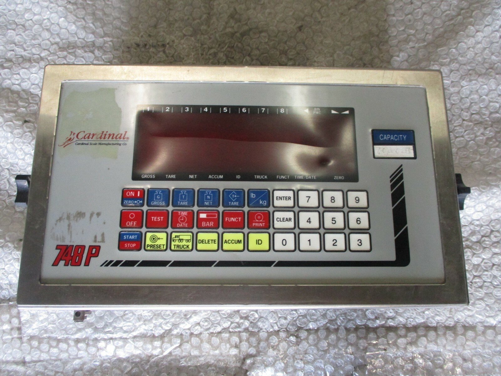 Cardinal-748P-E-Keypad-Weighting-Scale-600000-lbs-Cardinal-748P-115VAC-Tested-153584802661 Cardinal 748P-E Keypad Weighting Scale 600000 lbs Cardinal 748P 115VAC *Tested* - Image 1