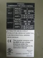Johnson VFD66 VFD66DEA Condenser FAN AC Speed Control 400/460VAC 2.2A  *Tested* - Image 7