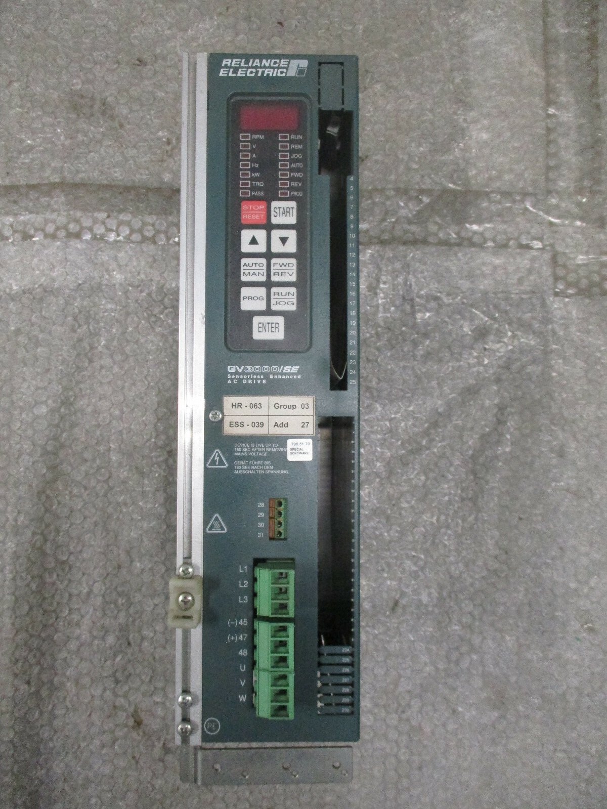Reliance-Electric-GV3000E-AC004-AA-DBU-AC-Drive-38ER4060-400VAC-38A-Tested-152721455991 Reliance Electric GV3000E-AC004-AA-DBU AC Drive 38ER4060 400VAC 3.8A *Tested* - Image 1