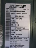 Reliance Electric S20-402P0A1000 Single Channel Analog Drive 400VAC 1HP *Tested* - Image 7