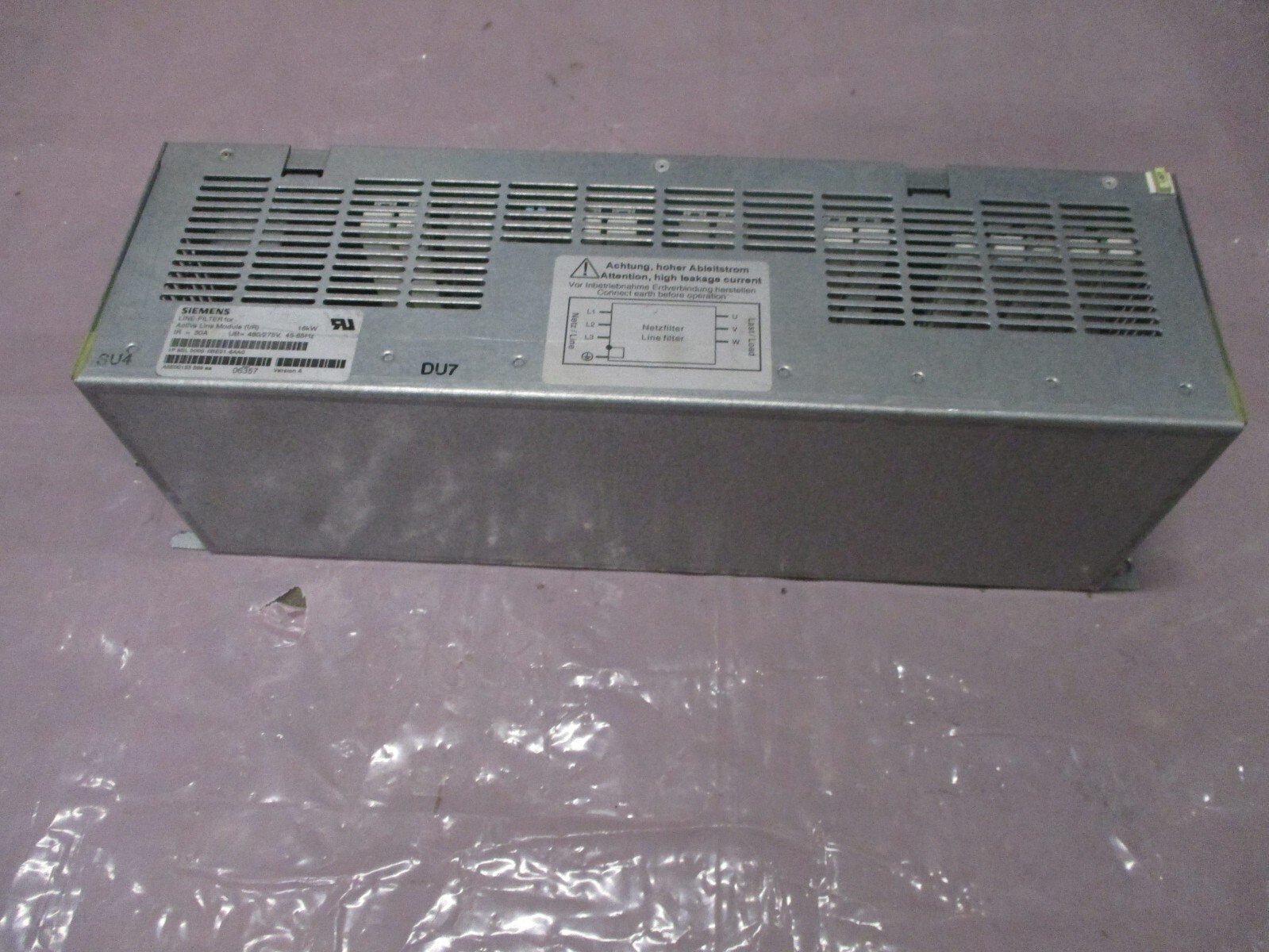 Siemens-6SL3000-0BE21-6AA0-Line-Filter-Active-Line-Module-IR-30A-16kW-Tested-156311437671 Siemens 6SL3000-0BE21-6AA0 Line Filter Active Line Module I/R 30A 16kW *Tested* - Image 1