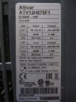 Telemecanique Altivar ATV12H075F1 AC Drive 0.75kW 1HP 100-120VAC 1Ph *Tested* - Image 5
