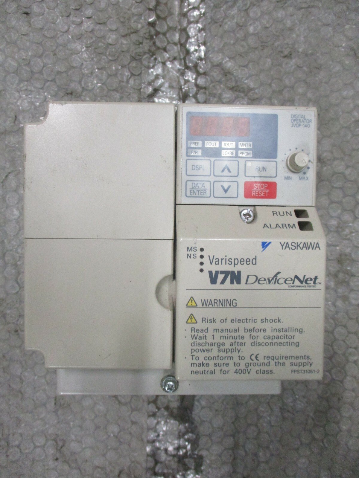 Yaskawa-CIMR-V7NU43P7-Varispeed-V7N-Devicenet-AC-Drive-380-460VAC-86A-TESTED-164871572841 Yaskawa CIMR-V7NU43P7 Varispeed V7N Devicenet AC Drive 380-460VAC 8.6A *TESTED* - Image 1