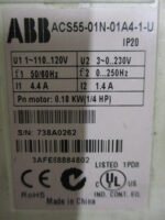 ABB ACS55-01N-01A4-1-U Inverter module 0.18kW/0.75HP 1Phase 120VAC 1.4A *Tested* - Image 5
