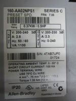 Allen Bradley 160-AA02NPS1 Ser C 0.37kW/0.5HP 230VAC DeviceNet 160-DN2 *Tested* - Image 6