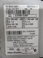 Allen Bradley 160-BA01NSF1 Analog SF Drive 0.37kW/0.5HP Ser C 7.06 460V *Tested* - Image 6