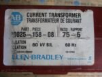 Allen Bradley 80025-158-08 Current Transformer CT Ratio 75:5  60kV BIL *Tested* - Image 9