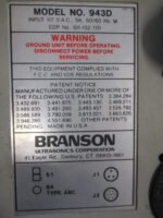 Branson ultrasonic 943D power Supply Control System 117VAC 5A  *Fully Tested* - Image 8