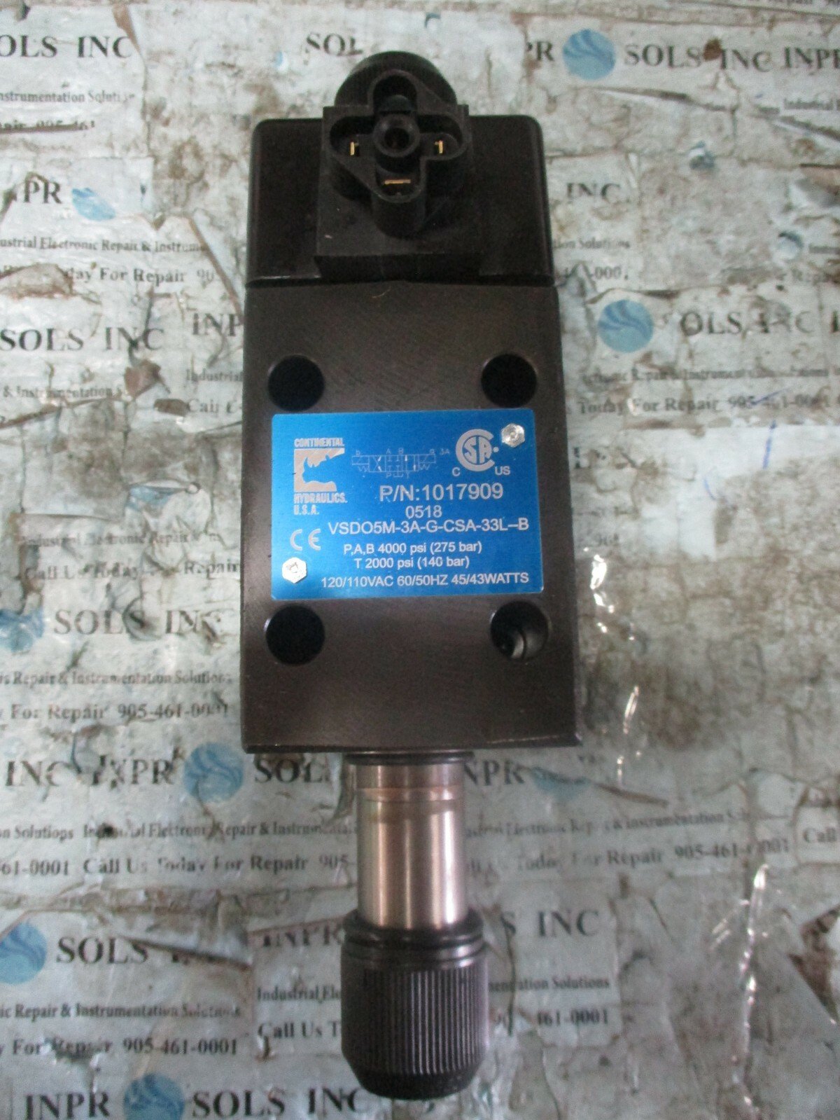 Continental-VSDO5M-3A-G-CSA-33L-B-Directional-Valve-140275bar-1017909-Tested-154018410902 Continental VSDO5M-3A-G-CSA-33L-B Directional Valve 140/275bar 1017909 *Tested* - Image 1