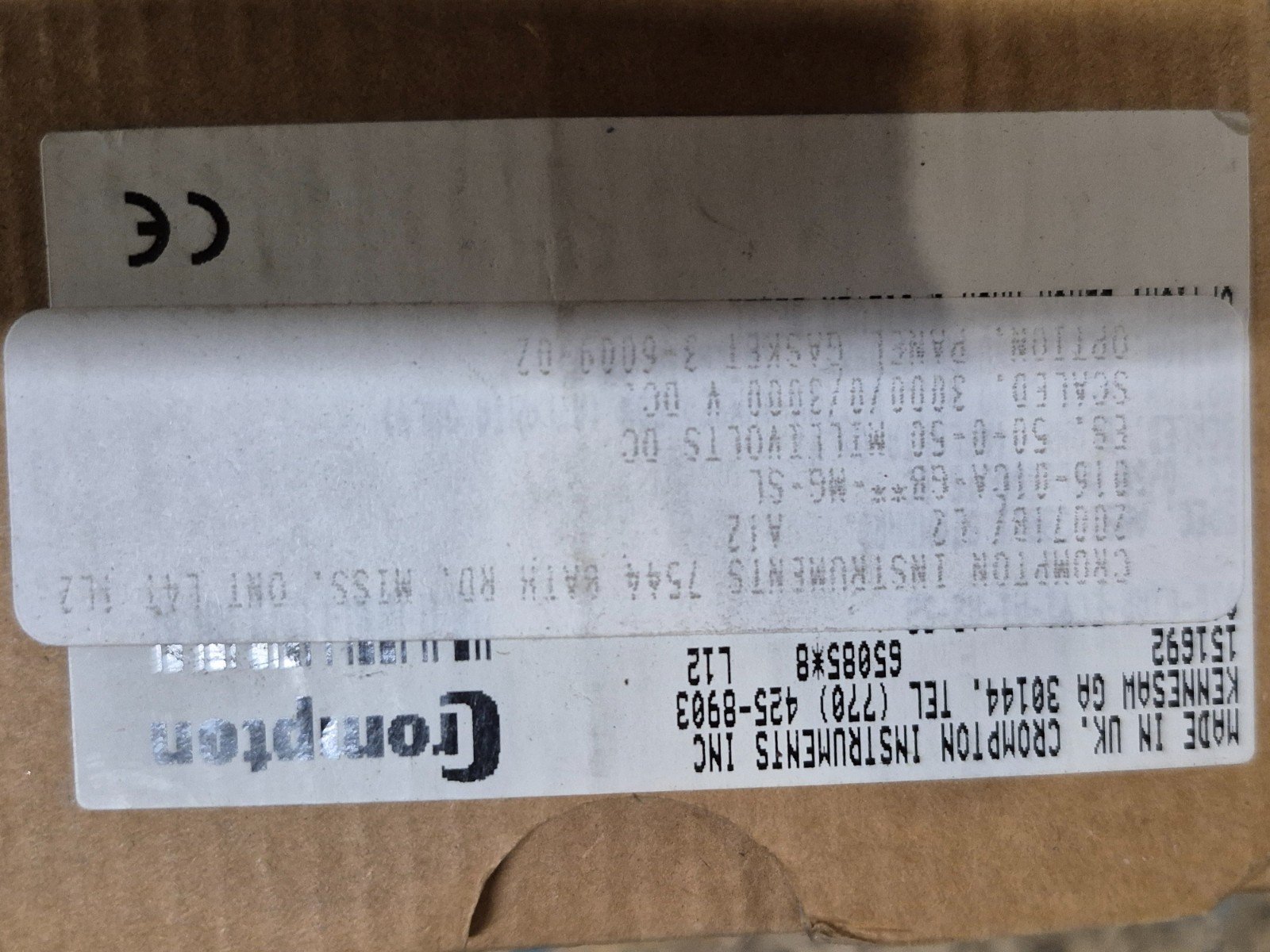Cronpton-20071B12-50-0-50-Millivolt-DC-Scale-3000V-Panel-meter-R37-00-014-168027064172 Cronpton 20071B/12, 50-0-50 Millivolt DC Scale 3000V Panel meter R37-00-014 - Image 1