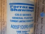 Ferraz Shawmut A055F1D0R0-100E Current Limit Fuse CS-3 Series 100E A *Tested* - Image 6