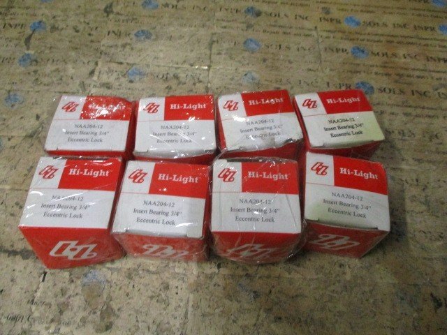 Hi-Light-NAA204-12-Insert-Bearing-34-Eccentric-Locking-Collar-8pieces-NEW-168323391072 Hi-Light NAA204-12 Insert Bearing 3/4" Eccentric Locking Collar 8pieces *NEW* - Image 1