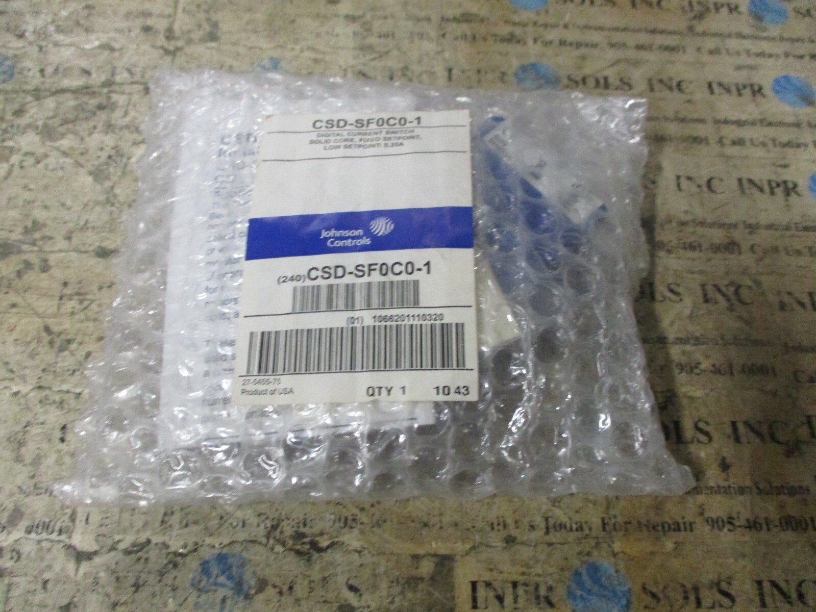 Johnson-Control-CSD-SF0C0-1-Digital-Current-Switch-Solid-Core-600VAC-200A-NEW-155905839862 Johnson Control CSD-SF0C0-1 Digital Current Switch Solid Core 600VAC 200A *NEW* - Image 1