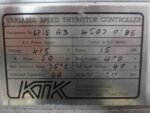 KTK Thyristor Controller 6P15A345070585 Variable Speed 15kW 40A 400V 60A*Tested* - Image 8