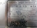 KTK Thyristor Controller 6P15A345070585 Variable Speed 15kW 40A 400V 60A*Tested* - Image 9