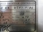 KTK Thyristor Controller 6P15A345070585 Variable Speed 15kW 40A 400V 60A*Tested* - Image 10