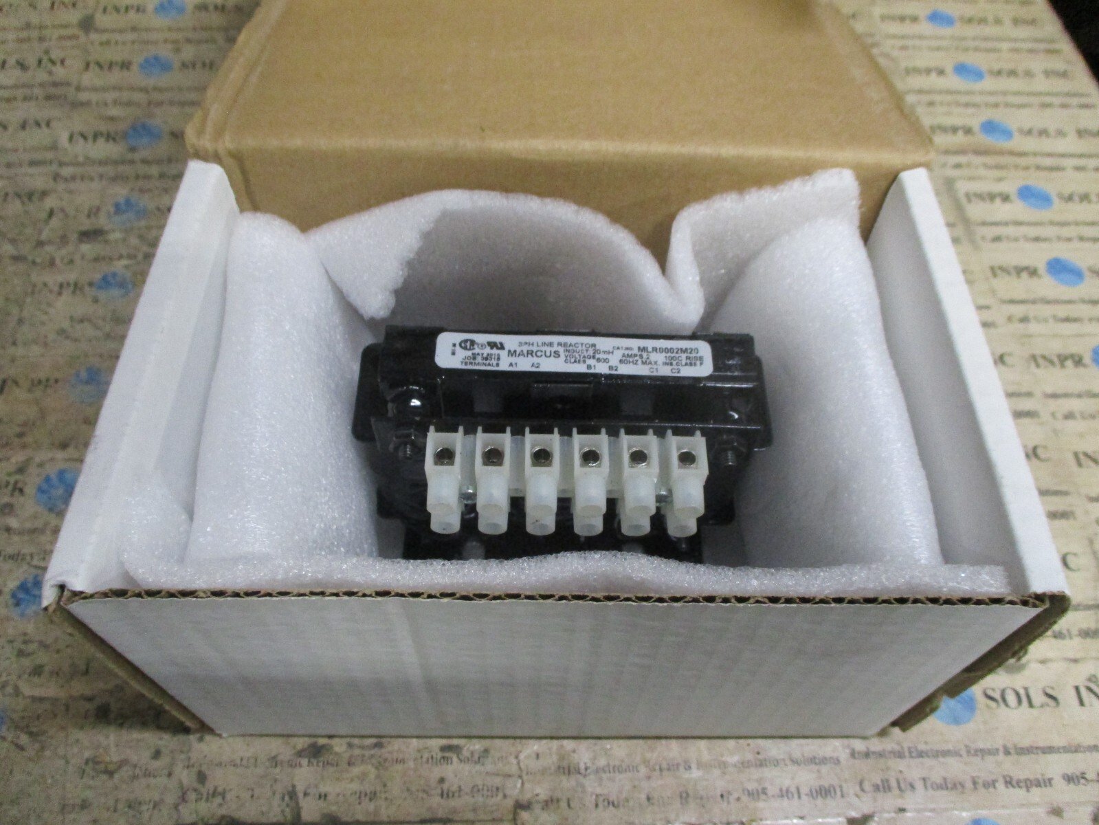 Marcus-MLR0002M20-3PH-Line-Reactor-20mH-600VAC-2A-Hammond-MLR0002M20-NEW-166092222852 Marcus MLR0002M20 3PH Line Reactor 20mH 600VAC 2A Hammond MLR0002M20 *NEW* - Image 1
