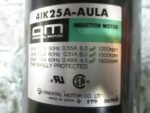 Oriental 4IK25A-AULA Induction Motor 25Watt 100V 6.0uF/4.5uF 1250rpm *Tested* - Image 9