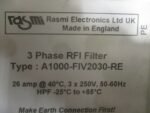 PRasmi A1000-FIV2030-RE 3 Phase RFI Filter Module 26A 3x250VAC 50-60Hz *Tested* - Image 8