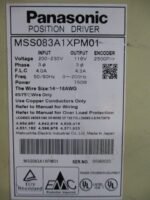 Panasonic MSS083A1XPM01 MINAS Position Driver 750W 200-230V 3Ph Servo *Tested* - Image 5