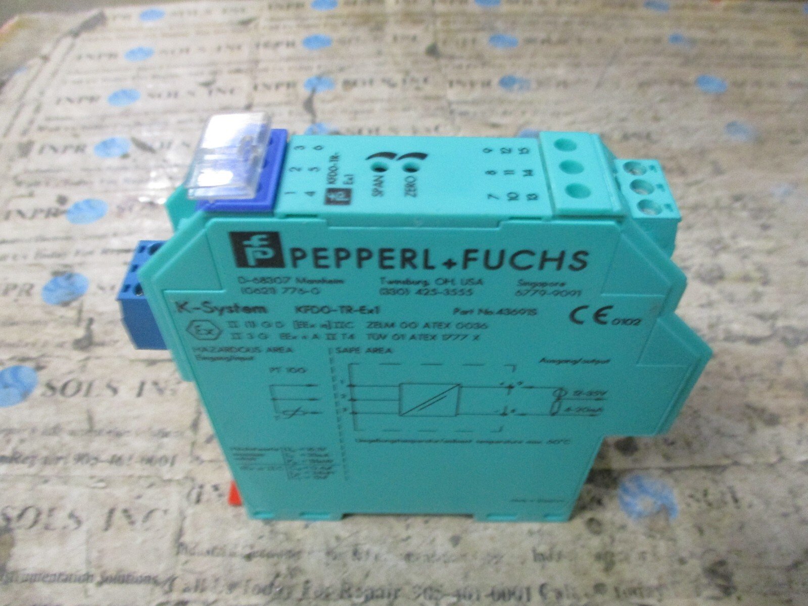 PepperlFUCHS-KFDO-TR-Ex1-K-System-Safety-Relay-Module-PN-43691S-Tested-166780800032 Pepperl+FUCHS KFDO-TR-Ex1 K-System Safety Relay Module P/N 43691S *Tested* - Image 1