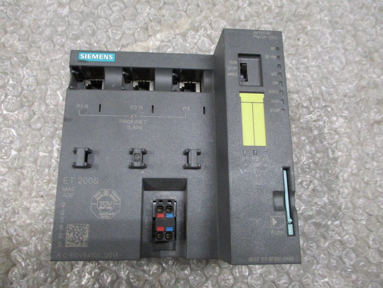 Siemens-6ES7151-8FB01-0AB0-Simatic-ET-200S-CPU-S7-PLC-Module-Fully-Tested-163374091772 Siemens 6ES7151-8FB01-0AB0 Simatic ET 200S CPU S7 PLC Module *Fully Tested* - Image 1