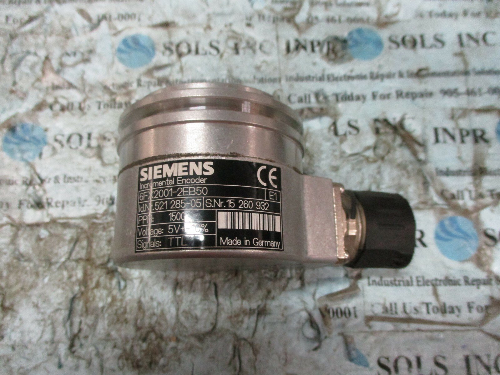 Siemens-6FX2001-2EB50-Incremental-Encoder-IdNr_-521-285-05-ImpU1500-5VTested-164256392232 Siemens 6FX2001-2EB50 Incremental Encoder Id.Nr. 521 285-05 Imp/U1500 5V*Tested* - Image 1