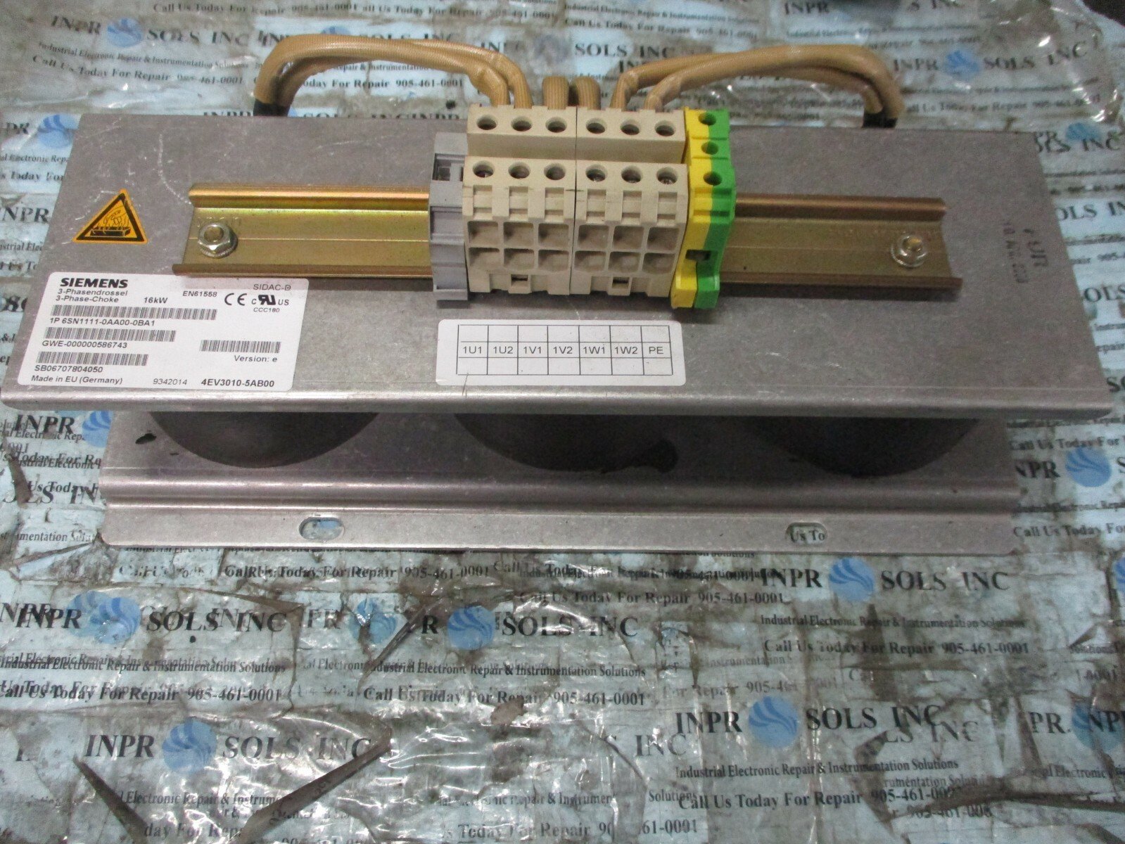 Siemens-6SN1111-0AA00-0BA1-3-Phase-Choke-16kW-Version-e-4EV3010-5AB00-Tested-166365288192 Siemens 6SN1111-0AA00-0BA1 3-Phase Choke 16kW Version: e 4EV3010-5AB00 *Tested* - Image 1
