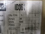 Siemens ID361 Industrial Duty Switch 3P 30A 600VAC Siemens ID361 *NEW* - Image 8