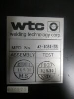 WTC TB98-P01A Data Entry Panel WTC AA2-1081-33 Welding Data Panel Ver 2.0 *NEW* - Image 9