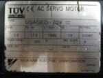 Yaskawa USAGED-20V AC Servo Motor 1.8kW 11.55Nm 1500RPM 19A 200VAC *Tested* - Image 7