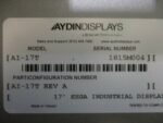 AYDINDISPLAYS AI-17T 17" SXGA HMI Display w/RES AYDIN AI-17T Rev A 24VDC*Tested* - Image 10
