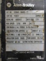 Allen Bradley 1326AS-B440G-21 AC servo motor Part # 163572 2Kw Ser A *Tested* - Image 8