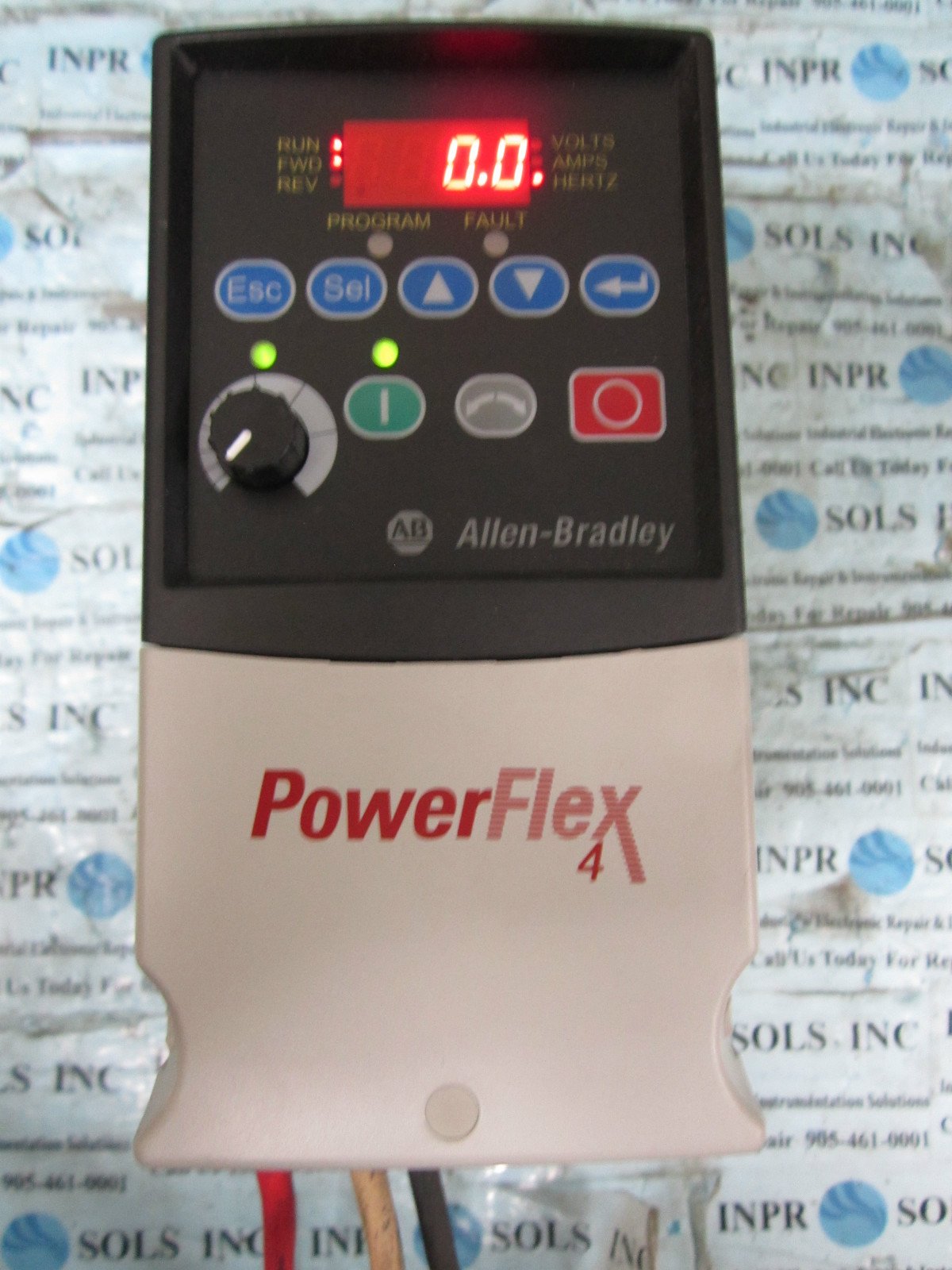 Allen-Bradley-22A-D1P4N101-PowerFlex-4-Drive-Ser-A-04kW05HP-400VAC-Tested-151752854883 Allen Bradley 22A-D1P4N101 PowerFlex 4 Drive Ser A 0.4kW/0.5HP 400VAC *Tested* - Image 1