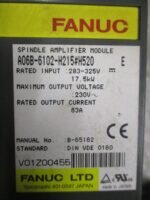 Fanuc A06B-6102-H215#H520 Spindle Amplifier Module 325VDC 17.5kW 63A E *Tested* - Image 6