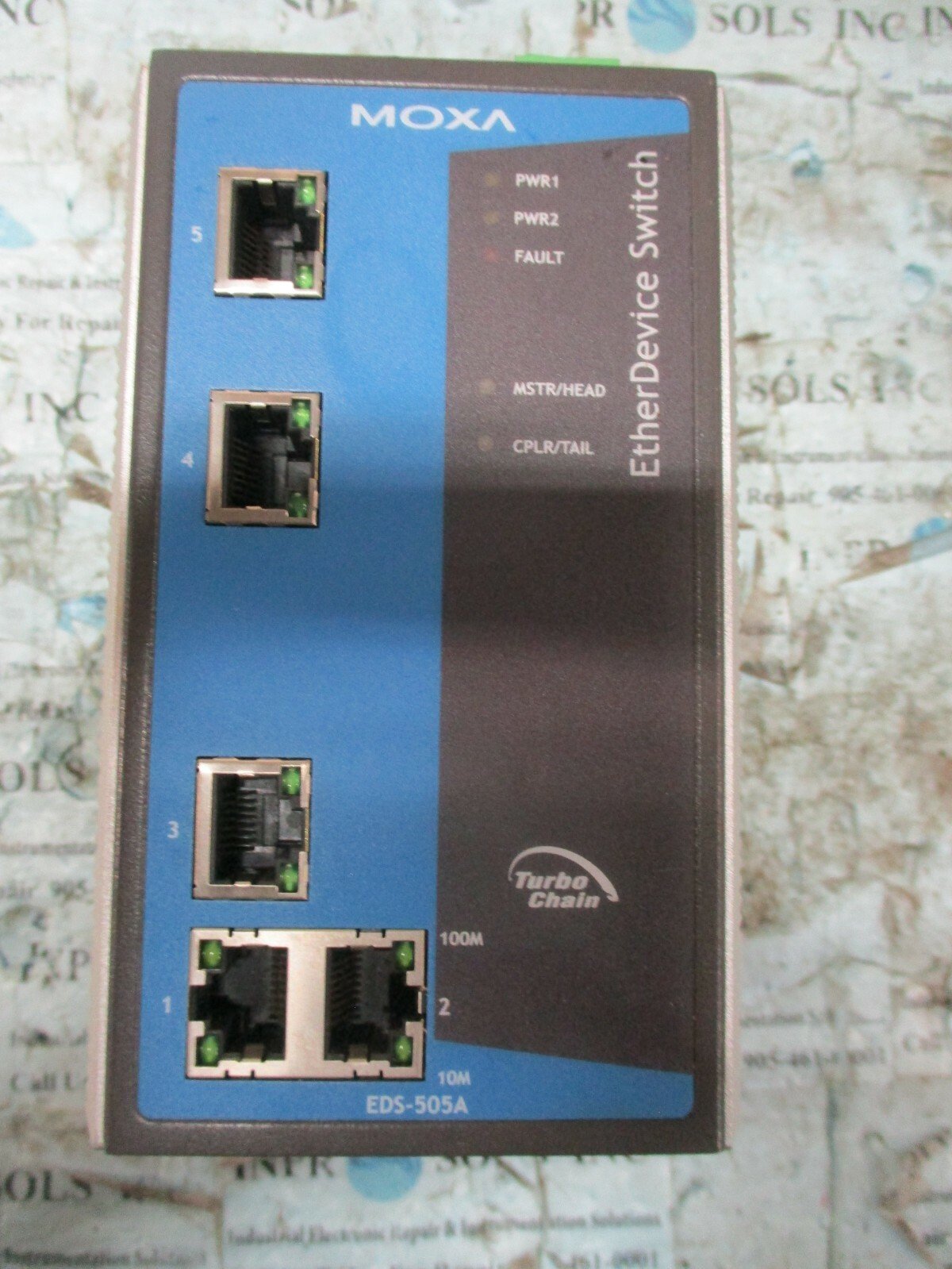 MOXA-EDS-505A-Industrial-Ethernet-5-Port-Switch-Turbo-Chain-12-45VDC-Tested-164112323313 MOXA EDS-505A Industrial Ethernet 5 Port Switch Turbo Chain 12-45VDC *Tested* - Image 1