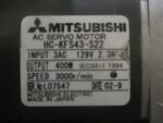 Mitsubishi HC-KFS43-S22 AC Servo Motor 400W 3000r/min 129V 2.3Amp *Tested* - Image 10