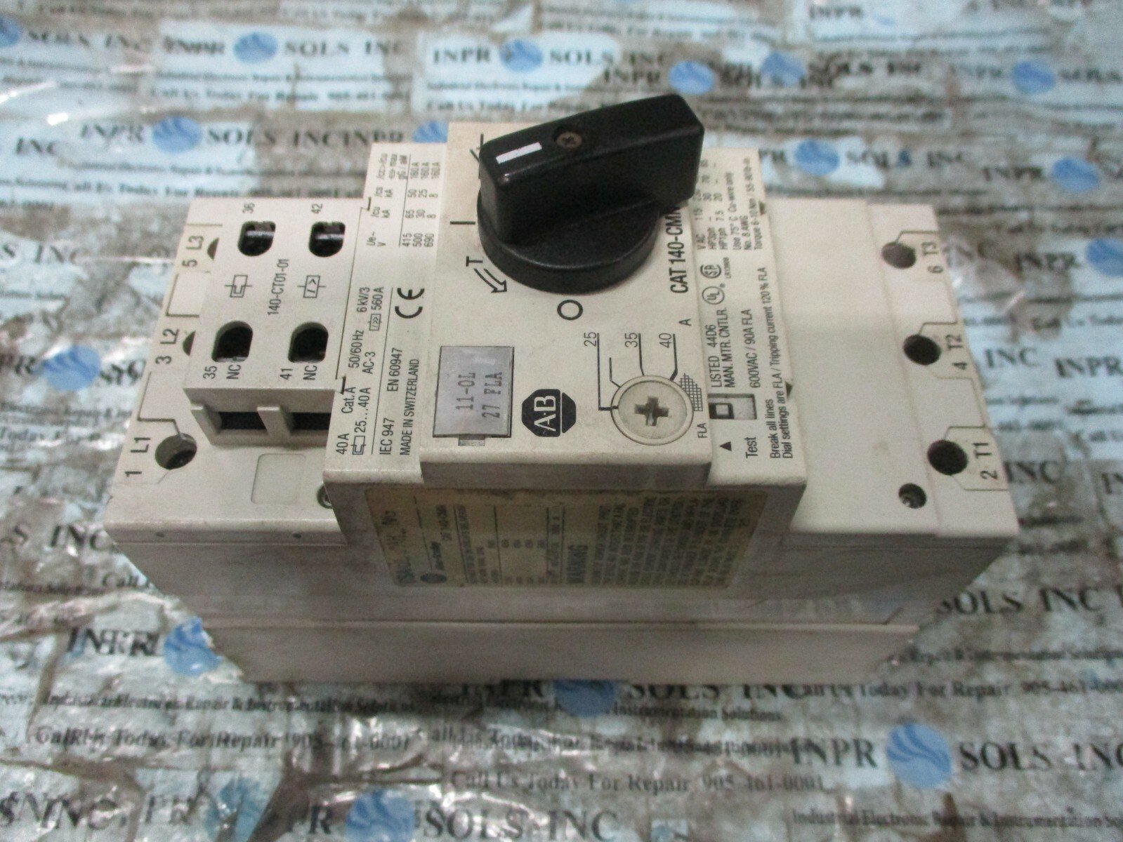 Allen-Bradley-140-CMN-4000-Motor-Starter-115230460VAC-600VAC-90A-Ser-BTESTED-154388192474 Allen Bradley 140-CMN-4000 Motor Starter 115/230/460VAC 600VAC 90A Ser B*TESTED* - Image 1