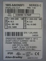 Allen Bradley 160S-AA03NSF1 Ser C 0.55kW/.75HP 240VAC DeviceNet 160-DN2 *Tested* - Image 8